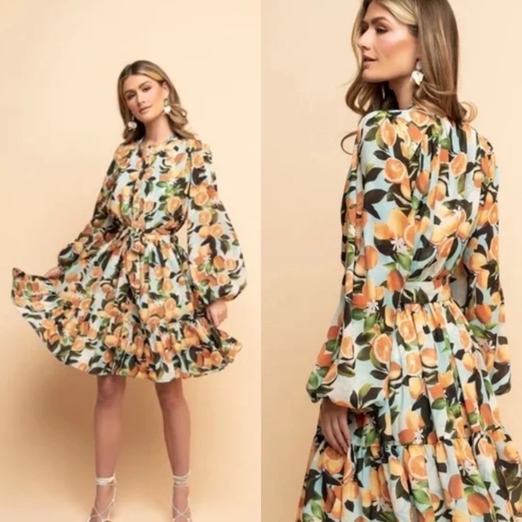 Rachel Parcell Dresses & Skirts - NWT Rachel parcell X beach riot lemon printed floral mini dress size XXS